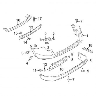 Ford OE - Rear Bumper - Bumper & Components (W/O Trailer Tow), (Base)