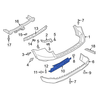 Ford OE - Rear Bumper Cover Support Rail
