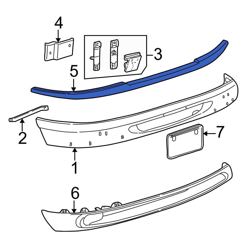 Ford OE F5TZ17K833BB Front Bumper Guard Pad
