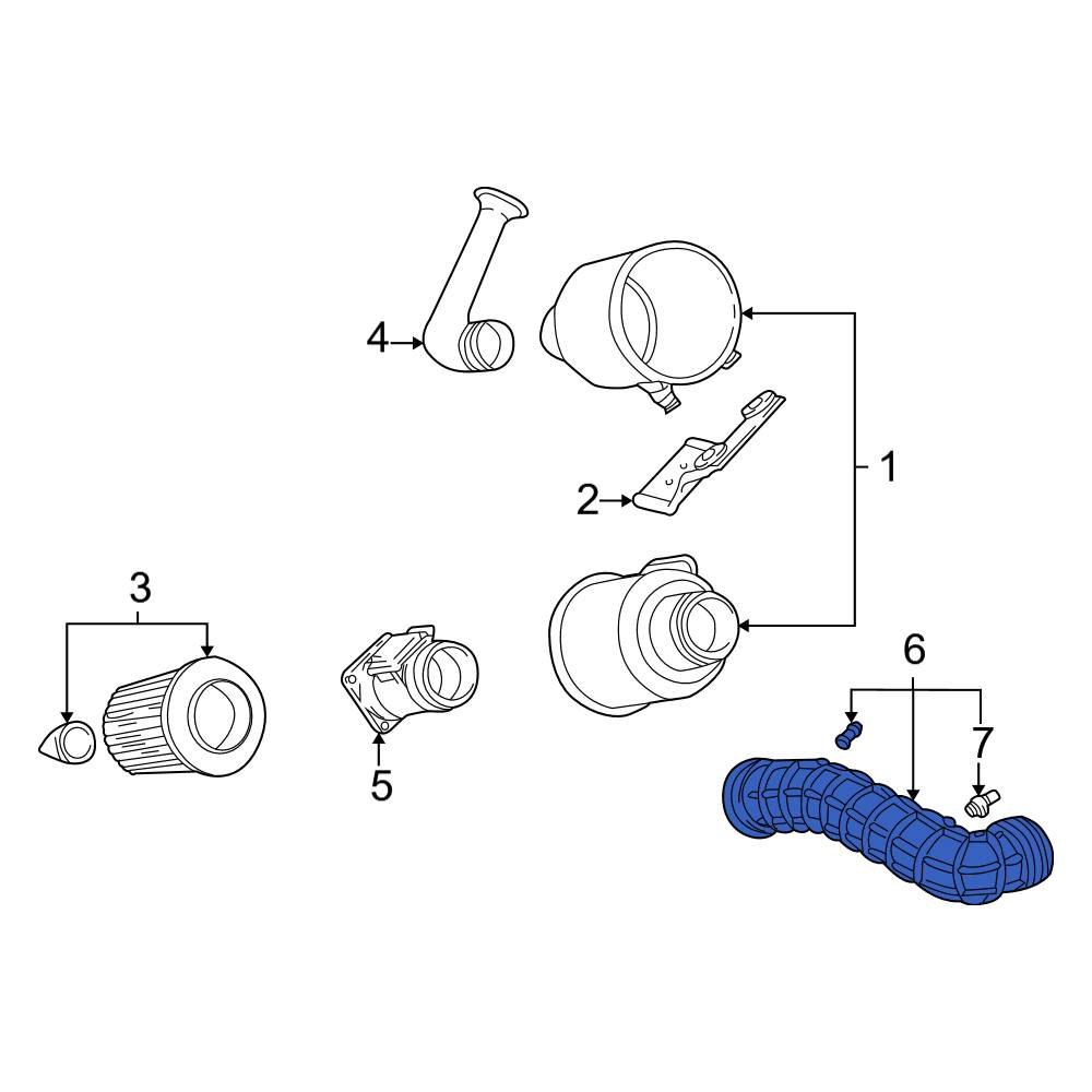 ford-oe-f87z9b659fb-front-engine-air-intake-hose