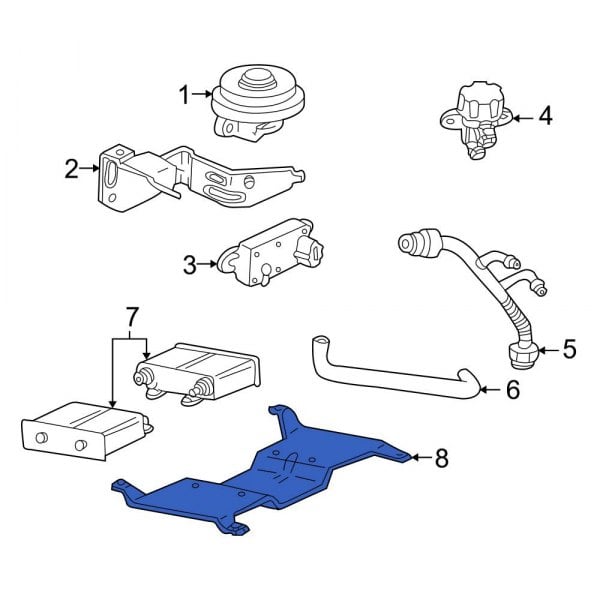 Ford OE F57Z9D665BA Front Vapor Canister Bracket
