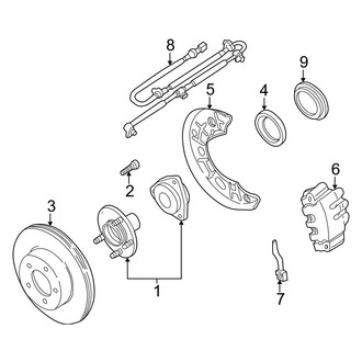 Ford OE - Front Suspension - Brake Components (4WD)