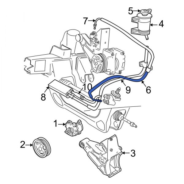 Ford OE F5TZ3A719A Power Steering Pressure Hose
