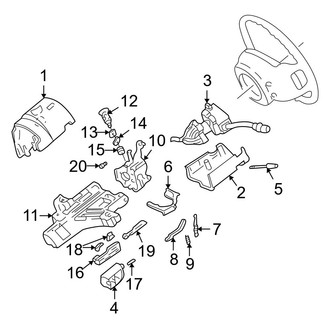 Ford OE - Steering Column - Shroud, Switches & Levers (With Tilt Wheel)