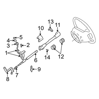 Ford OE - Steering Column - Housing & Components (With Tilt Wheel, Transmission Shift Tube)