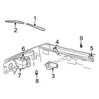Ford OE - Front Left Windshield Washer Nozzle