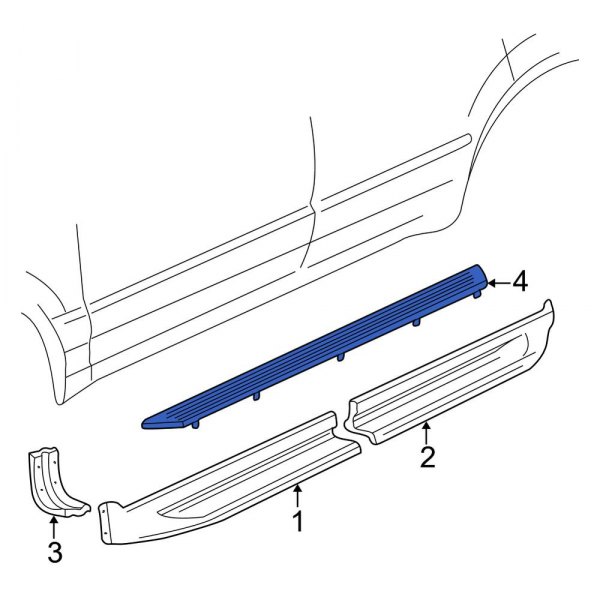 Ford OE F87Z16490AAA Right Running Board Step Pad