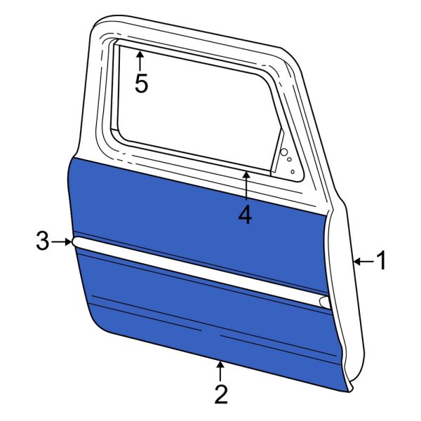 Ford OE XL2Z7820201AA Front Left Outer Door Outer Panel