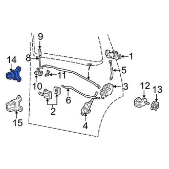 Ford OE - Rear Upper Door Hinge
