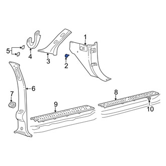 Ford OE - Front Center Left Quarter Panel Trim Cap