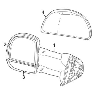 Ford OE - Front Door - Outside Mirrors (Telescopic Mirror)
