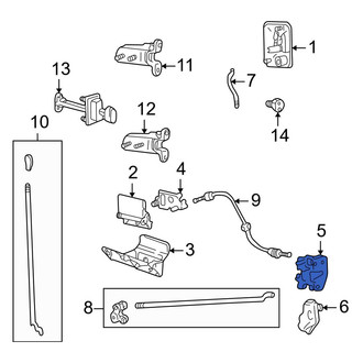 Ford OE - Center Left Door Latch Assembly