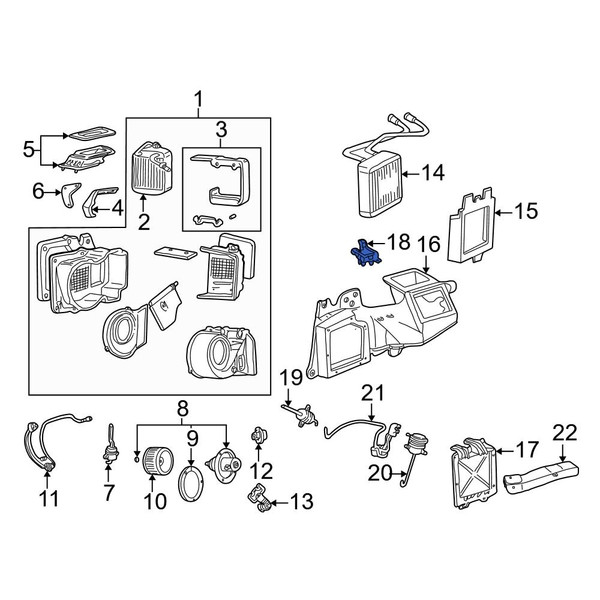 Ford OE XC2Z19E616AA - HVAC Blend Door Actuator