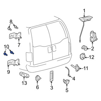 Ford OE - Rear Lower Door Hinge Bolt