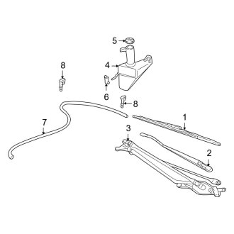 2000 Ford Excursion OEM Wiper Blade & Washer Parts — CARiD.com