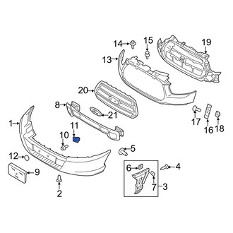 Ford OE - License Plate Bracket Nut