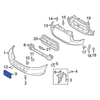 Ford OE - Front License Plate Bracket