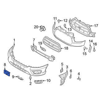 Ford OE - Front License Plate Bracket