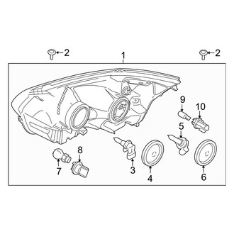 Ford OE - Front Lamps - Headlamp Components (Quad Beam)