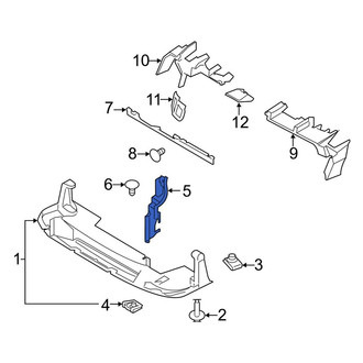 Ford OE - Front Right Radiator Support Air Deflector