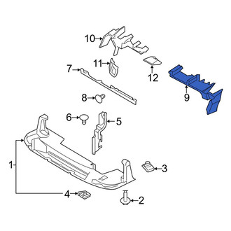 Ford OE - Right Outer Radiator Support Air Deflector Seal