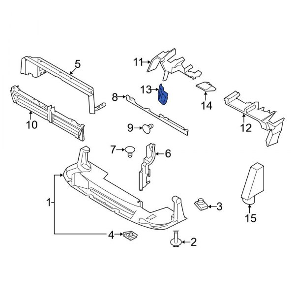 Radiator Support Air Deflector Seal