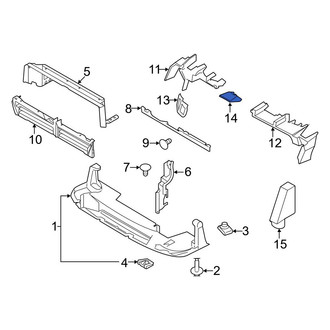 Ford OE - Left Inner Radiator Support Air Deflector Seal