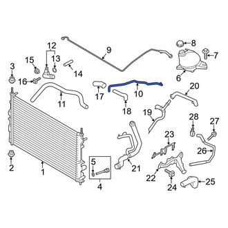 Ford OE - Lower Engine Coolant Overflow Hose
