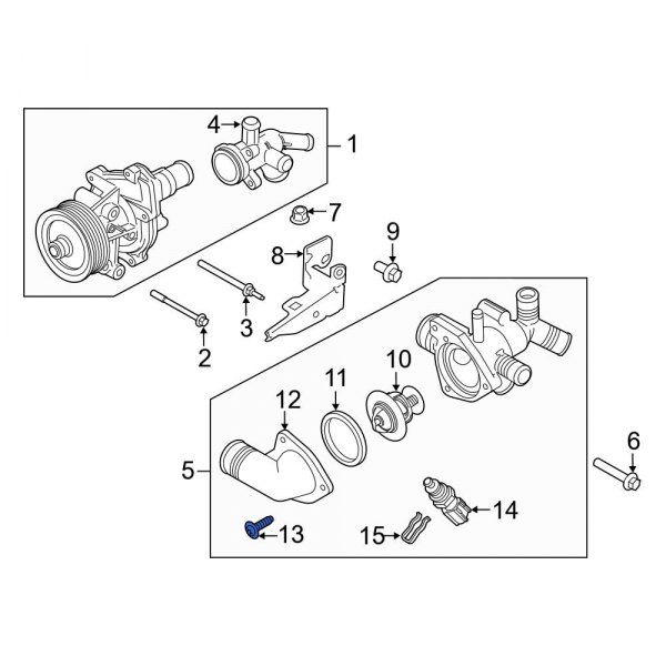 Engine Coolant Outlet Housing Bolt