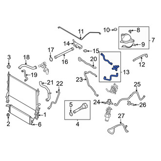 Ford OE - Lower Engine Coolant Overflow Hose