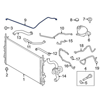 Ford OE - Engine Coolant Overflow Hose