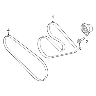 Ford OE - Cooling - Belts & Pulleys (Single Alternator), (Flex)