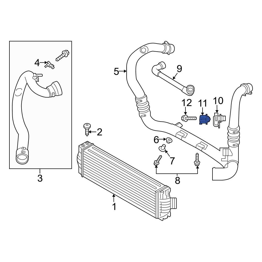 Ford OE FL3Z9U465A Turbocharger Boost Pressure Relief Valve