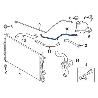 Ford OE - Lower Engine Coolant Overflow Hose