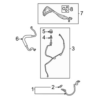 Ford OE - Air Conditioner & Heater - Condenser, Compressor & Lines (A/C Lines, W/O Rear A/C), (Flex)