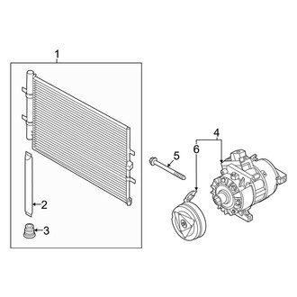 Ford OE - Air Conditioner & Heater - Condenser, Compressor & Lines (Condenser & Compressor), (Gas)