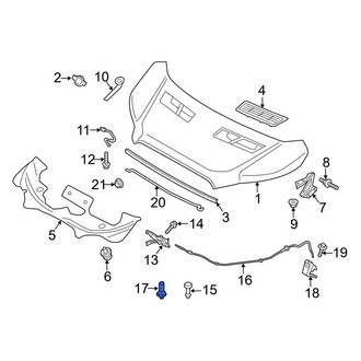Ford OE - Hood Release Cable Clip
