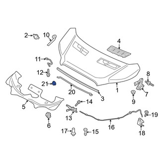 Ford OE - Hood Prop Rod Clip