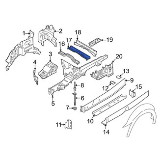 Ford OE - Front Forward Floor Pan Crossmember