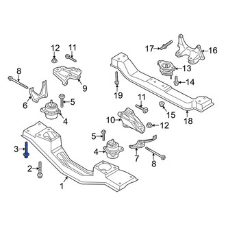 Ford OE - Engine Mount Crossmember Bolt