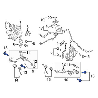 Ford OE - Turbocharger Coolant Line Bolt