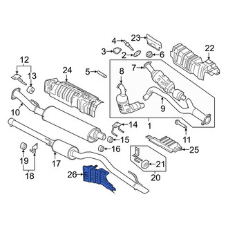 Ford OE - Rear Outer Floor Pan Heat Shield