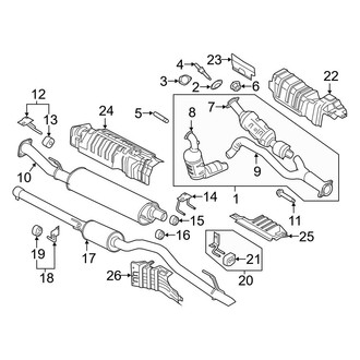 Ford OE - Exhaust System - Exhaust Components (3.5L)