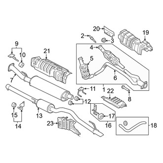 Ford OE - Exhaust System - Exhaust Components (3.7L)