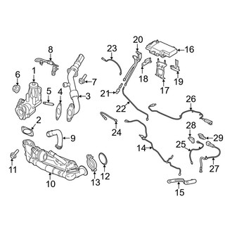 Ford OE - Emission System - Emission Components (EGR Components), (3.2L)
