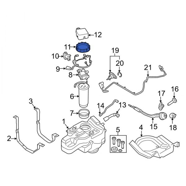 Ford OE BC3Z5L228A Diesel Exhaust Fluid (DEF) Pump Lock Ring