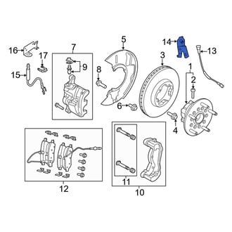 Ford OE - Left ABS Wheel Speed Sensor Bracket