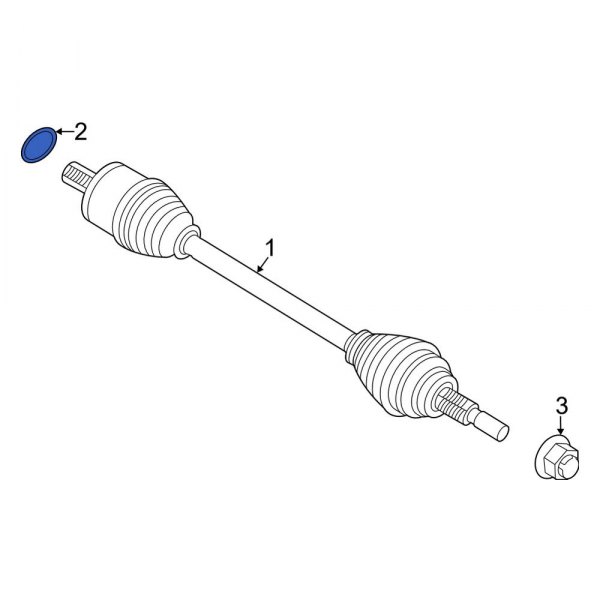 Ford OE LK4Z3B498A CV Intermediate Shaft CClip