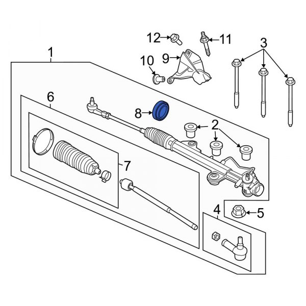 Rack And Pinion Pinion Seal