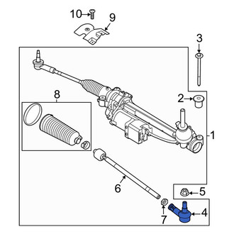 Ford OE - Front Inner Steering Tie Rod End